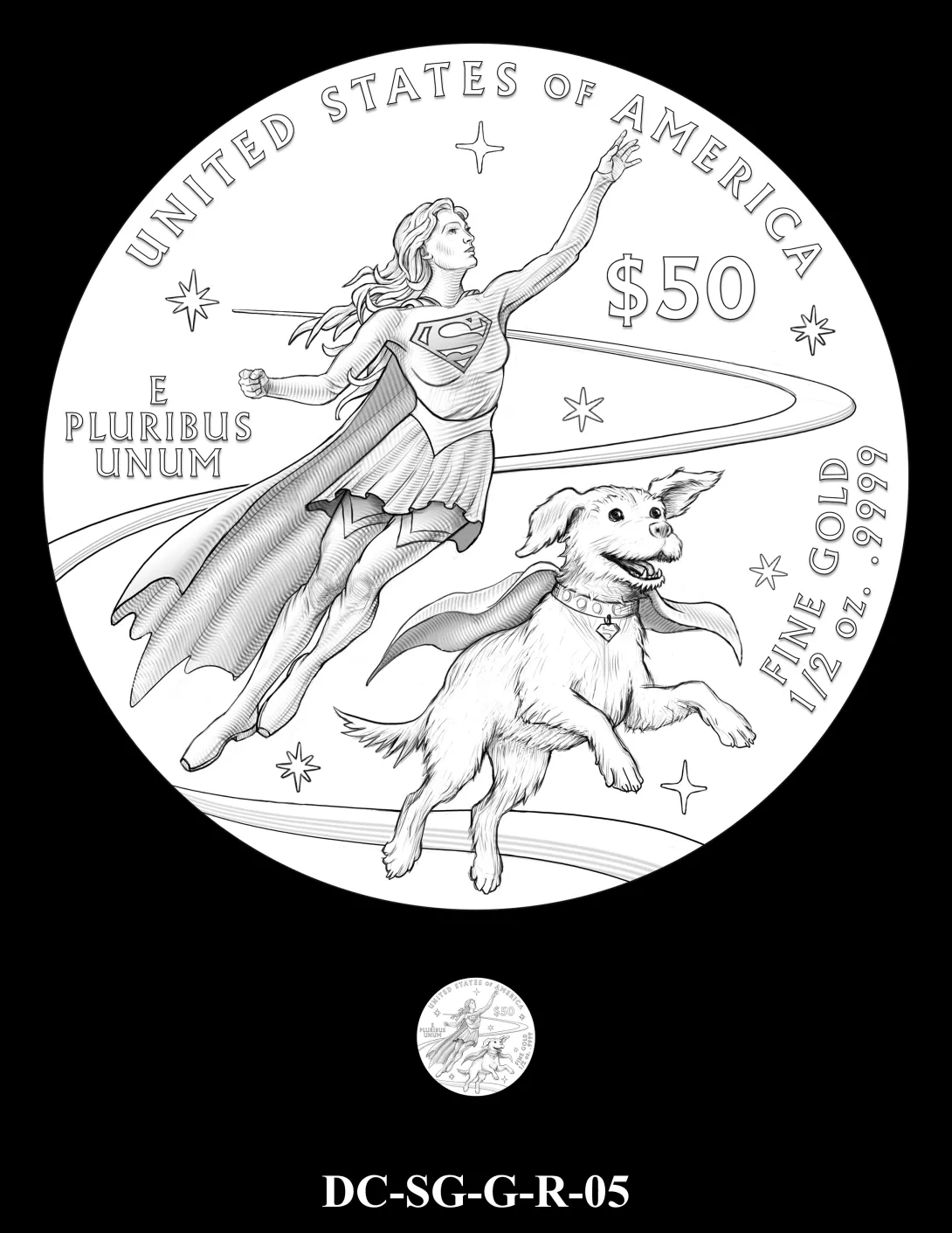 DC-SG-G-R-05 -- 2026 Comic Art Coin and Medal Program - Supergirl