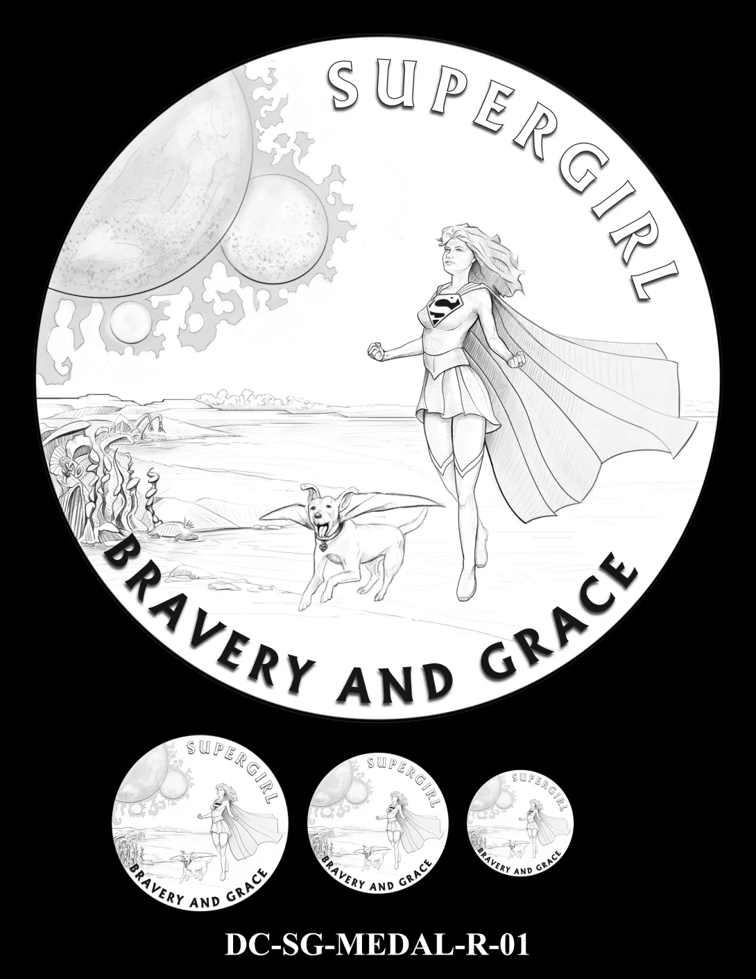 DC-SG-MEDAL-R-01 -- 2026 Comic Art Coin and Medal Program - Supergirl