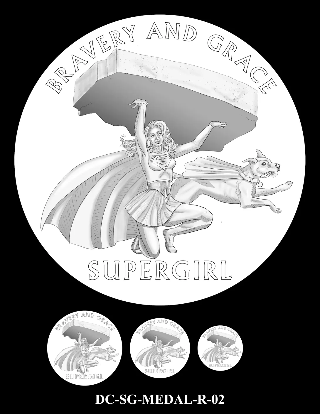 DC-SG-MEDAL-R-02 -- 2026 Comic Art Coin and Medal Program - Supergirl