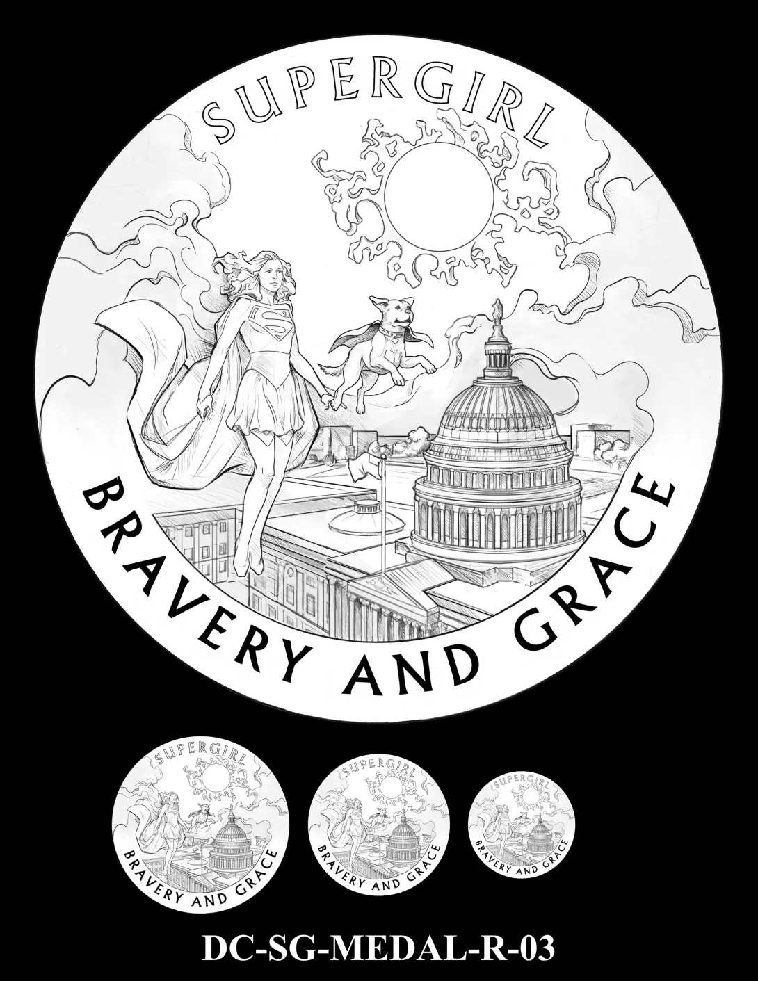 DC-SG-MEDAL-R-03 -- 2026 Comic Art Coin and Medal Program - Supergirl