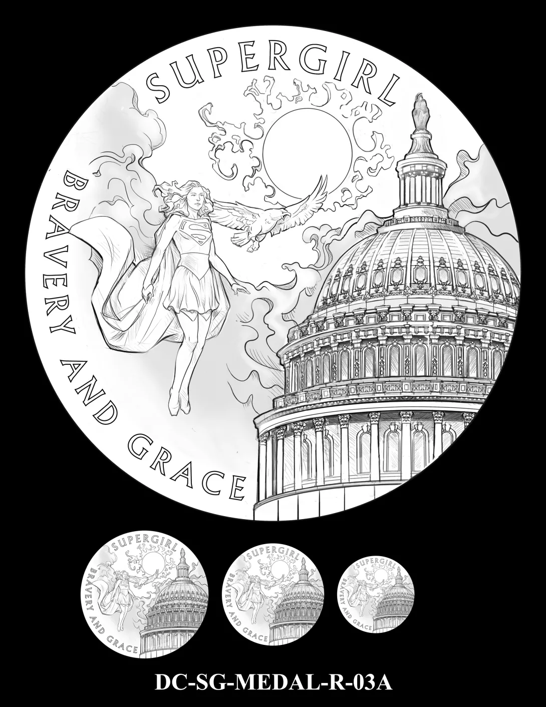 DC-SG-MEDAL-R-03A -- 2026 Comic Art Coin and Medal Program - Supergirl