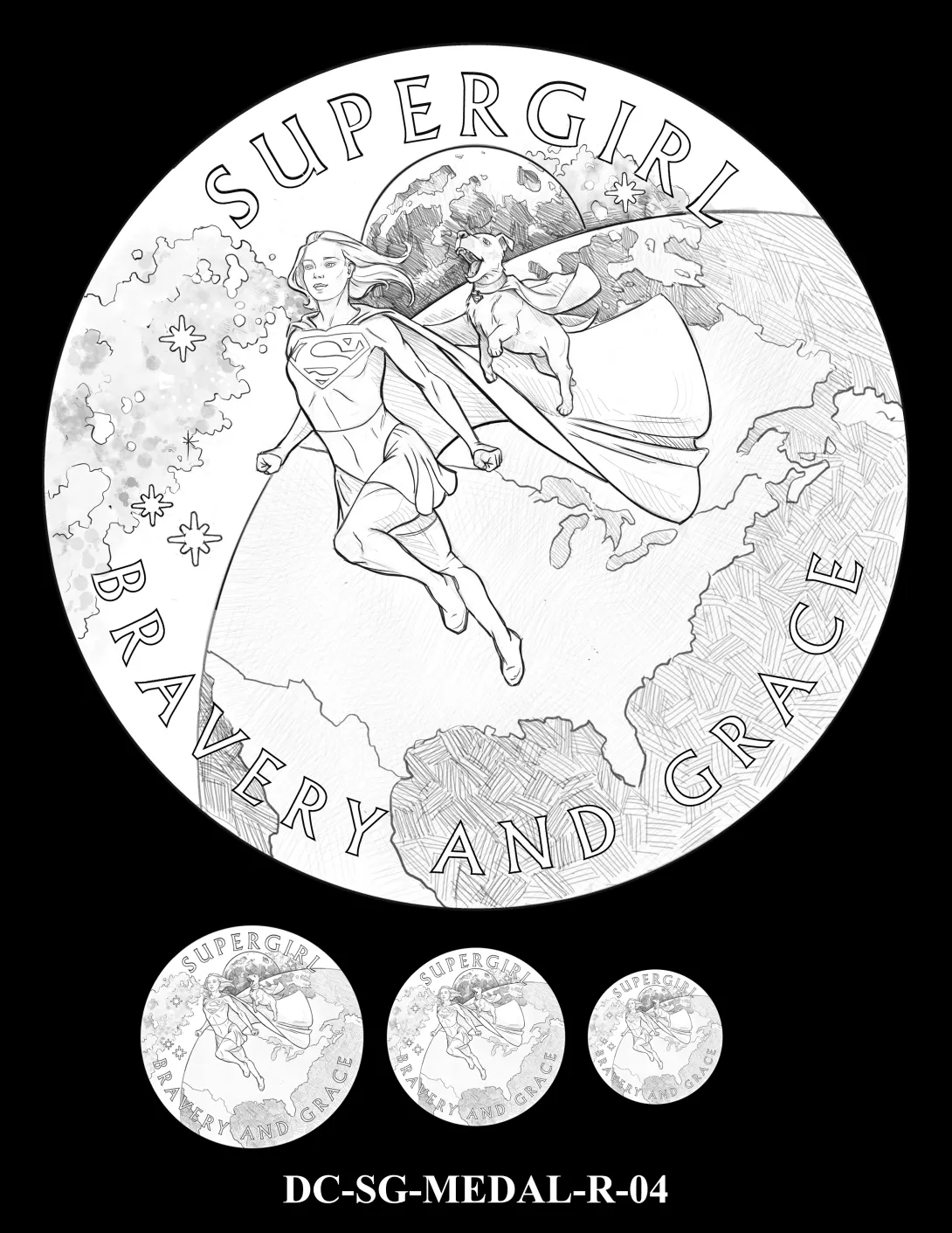 DC-SG-MEDAL-R-04 -- 2026 Comic Art Coin and Medal Program - Supergirl