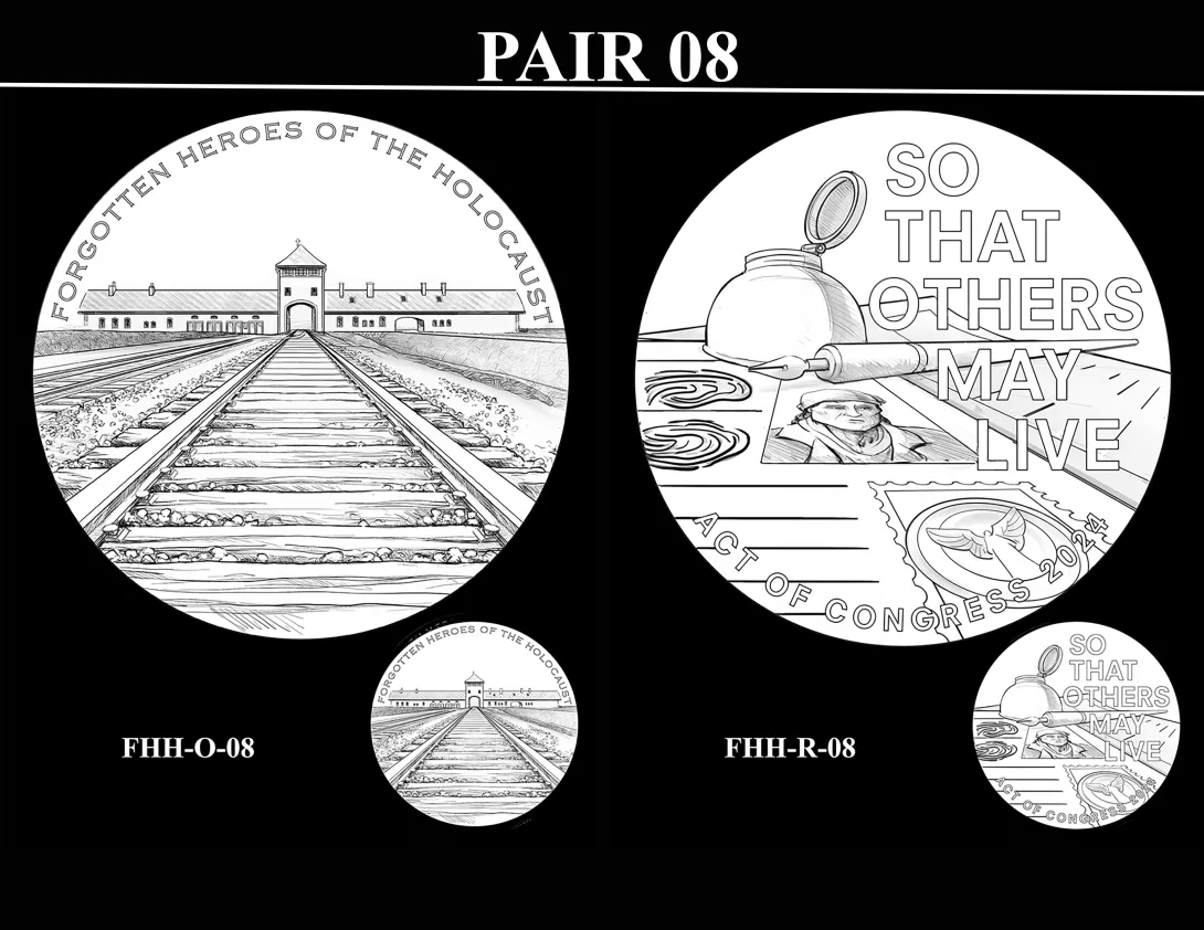 FHH 08 Pair -- Forgotten Heroes of the Holocaust Congressional Gold Medal