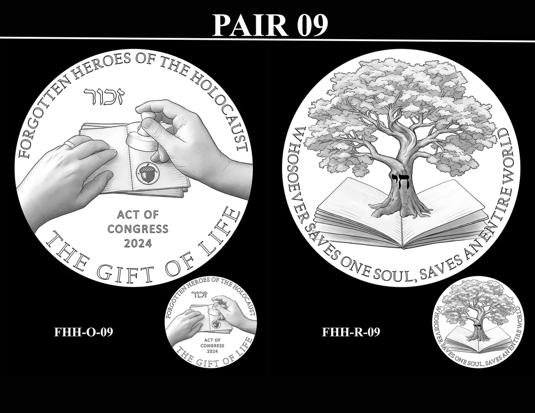 FHH 09 Pair -- Forgotten Heroes of the Holocaust Congressional Gold Medal