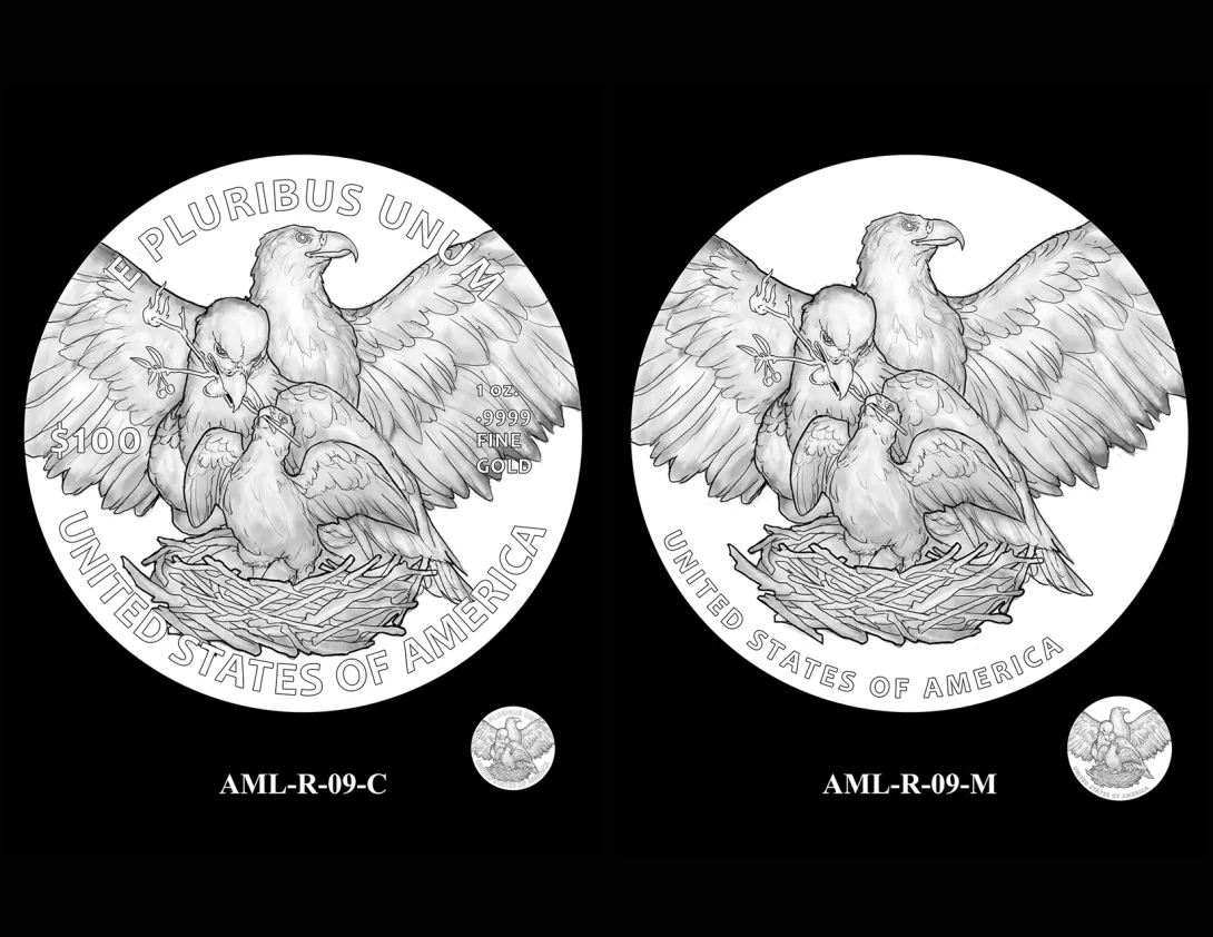 AML Reverses 09 -- 2027 American Liberty Coin and Medal