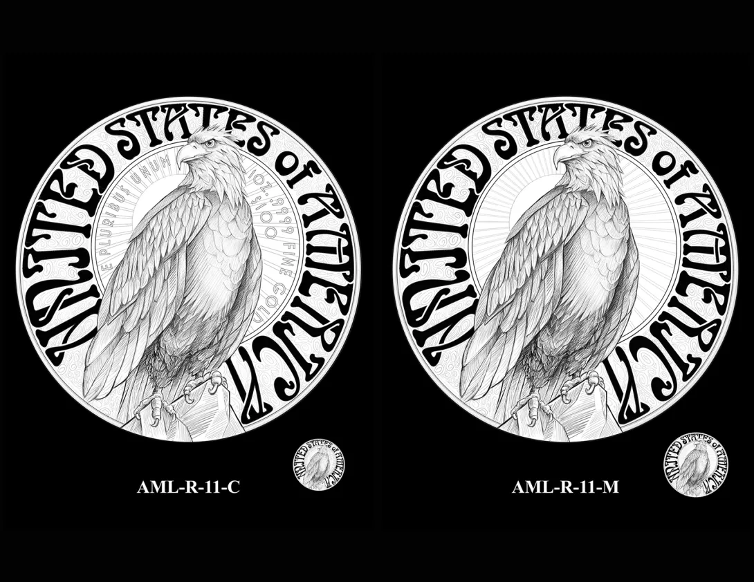 AML Reverses 11 -- 2027 American Liberty Coin and Medal