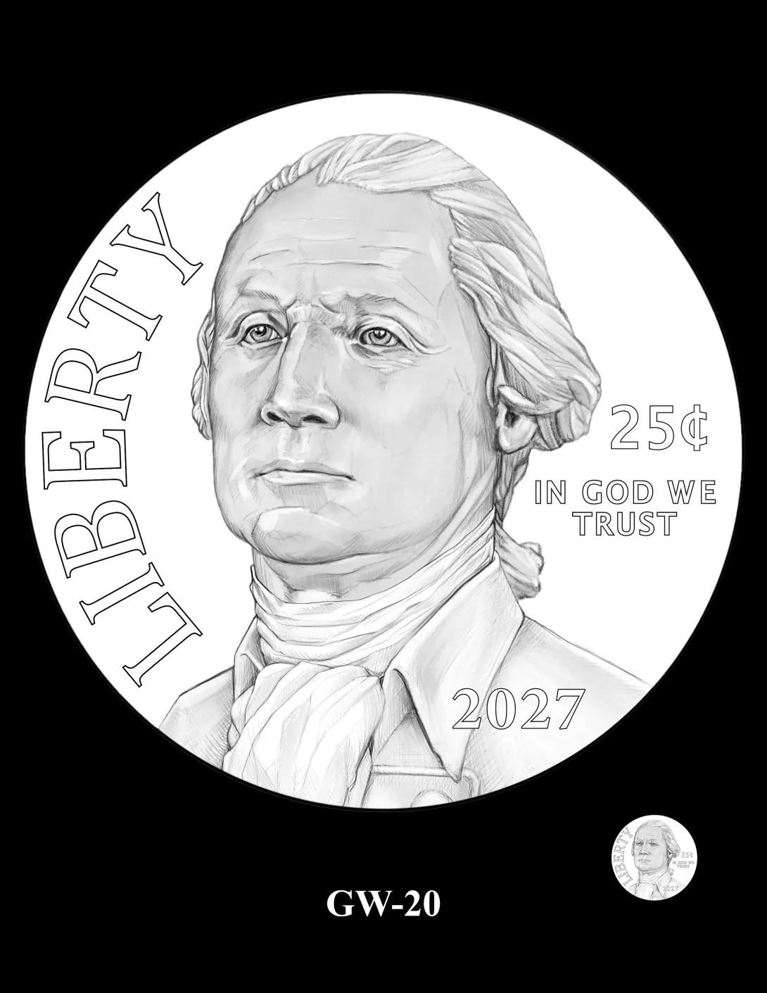 GW-20 -- 2027 – 2030 Youth Sports Quarters Washington Obverse