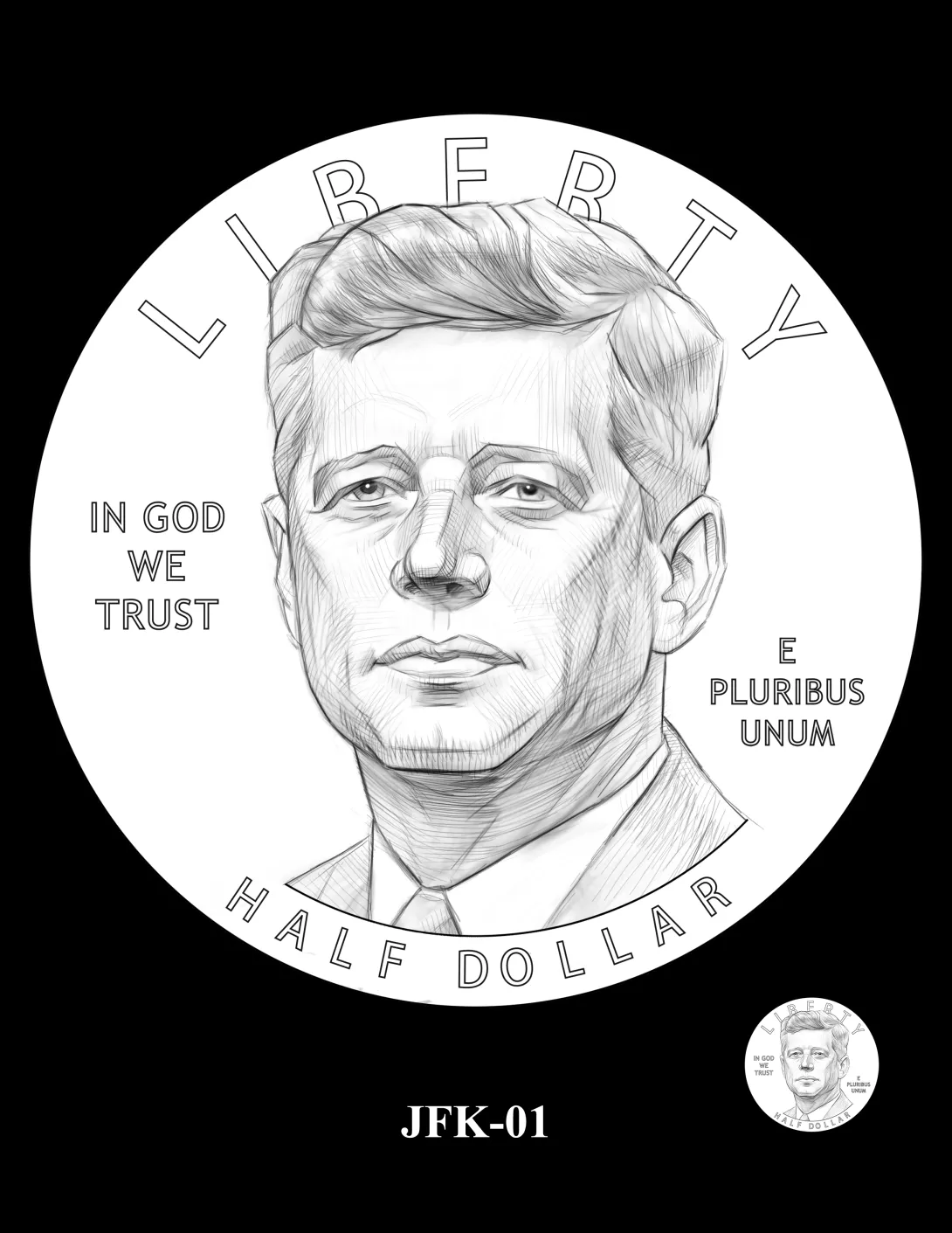 JFK-01 -- 2027 – 2030 Paralympic Sports Half Dollars Kennedy Obverse