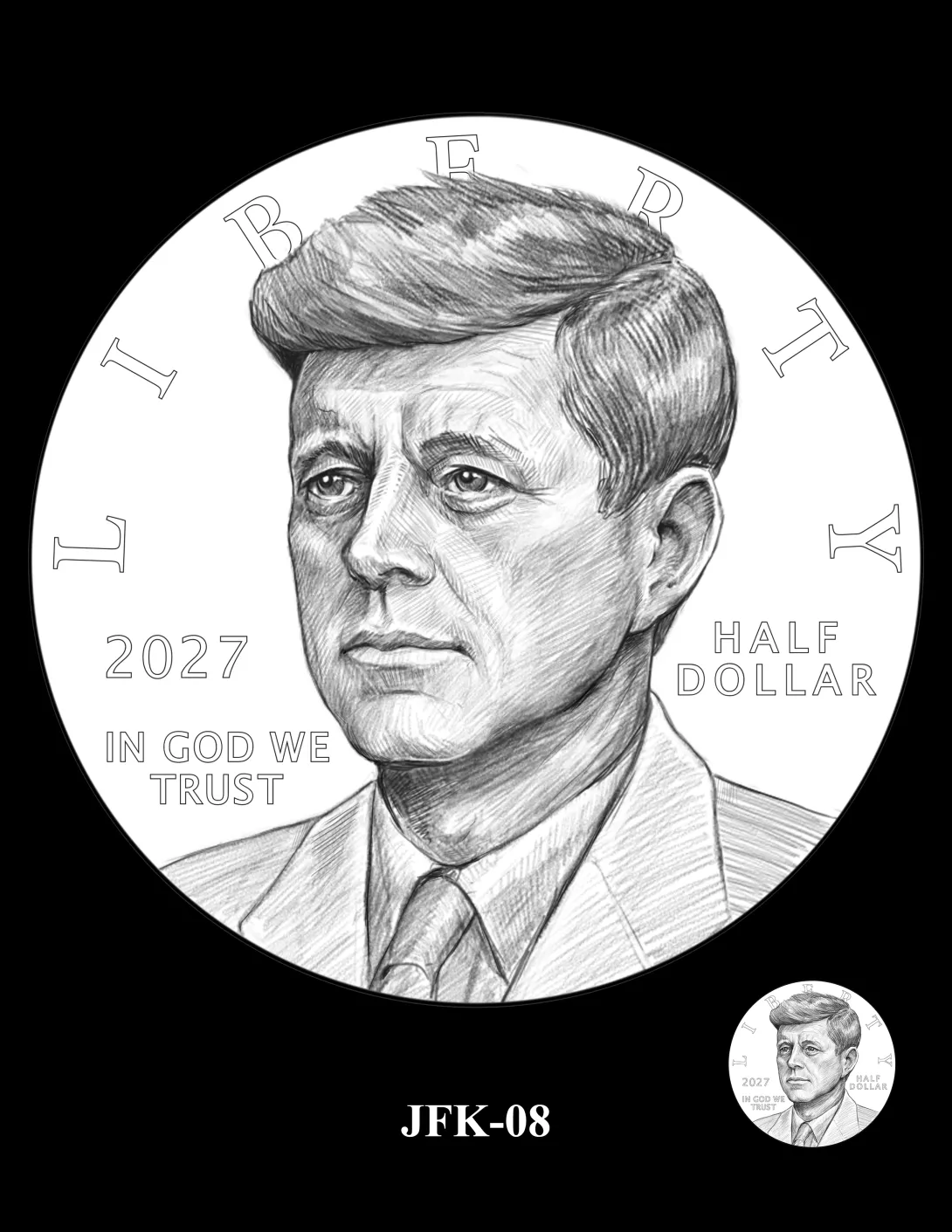 JFK-08 -- 2027 – 2030 Paralympic Sports Half Dollars Kennedy Obverse