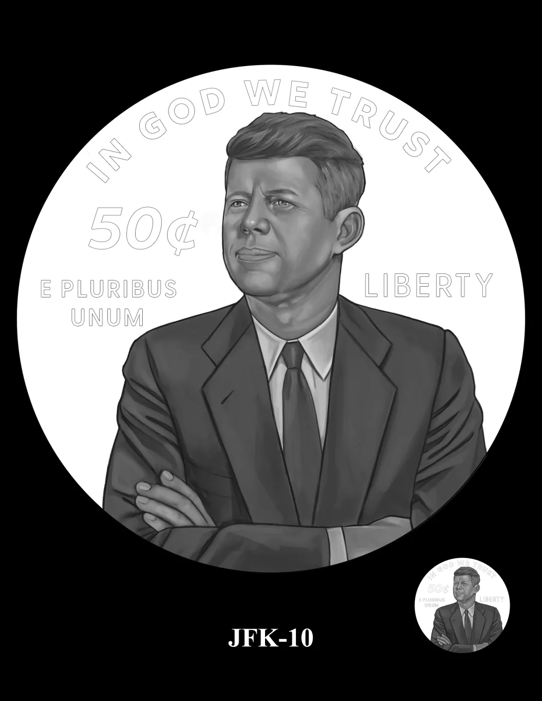 JFK-10 -- 2027 – 2030 Paralympic Sports Half Dollars Kennedy Obverse