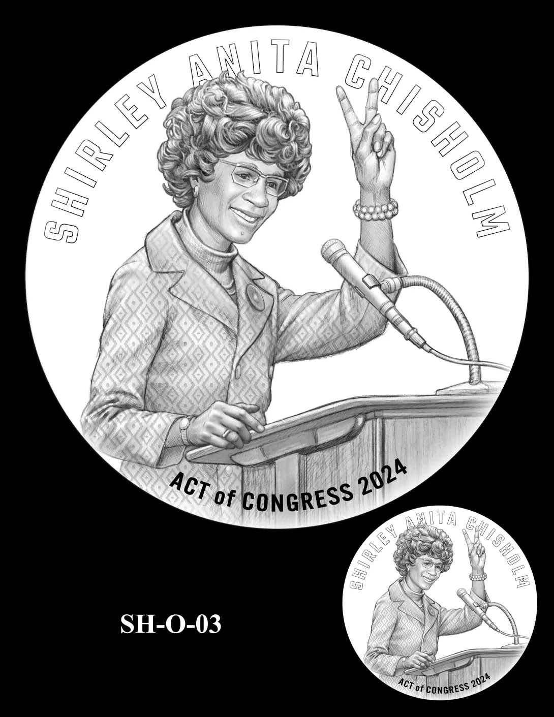 SH-O-03 -- Shirley Chisholm Congressional Gold Medal