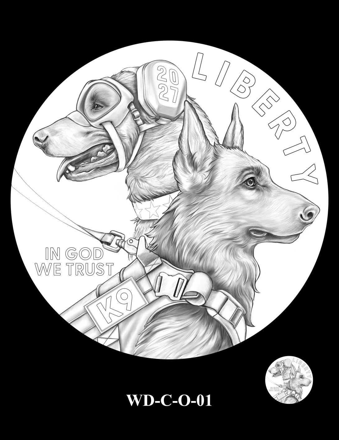 WD-C-O-01 -- 2027 Working Dog Commemorative Coin Program