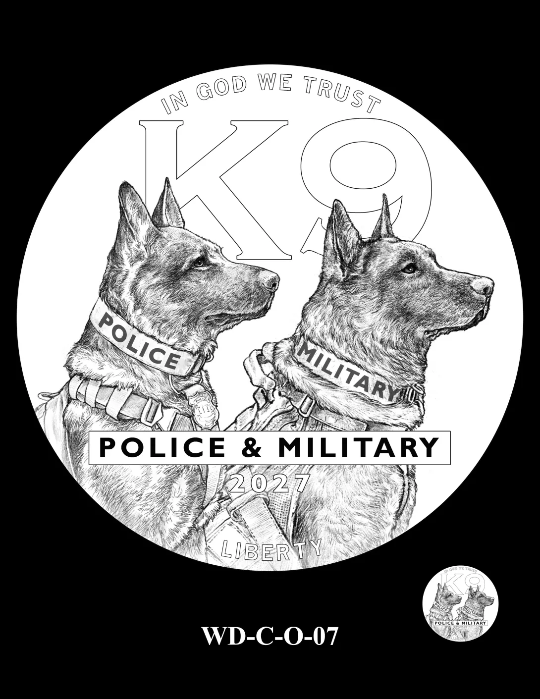 WD-C-O-07 -- 2027 Working Dog Commemorative Coin Program