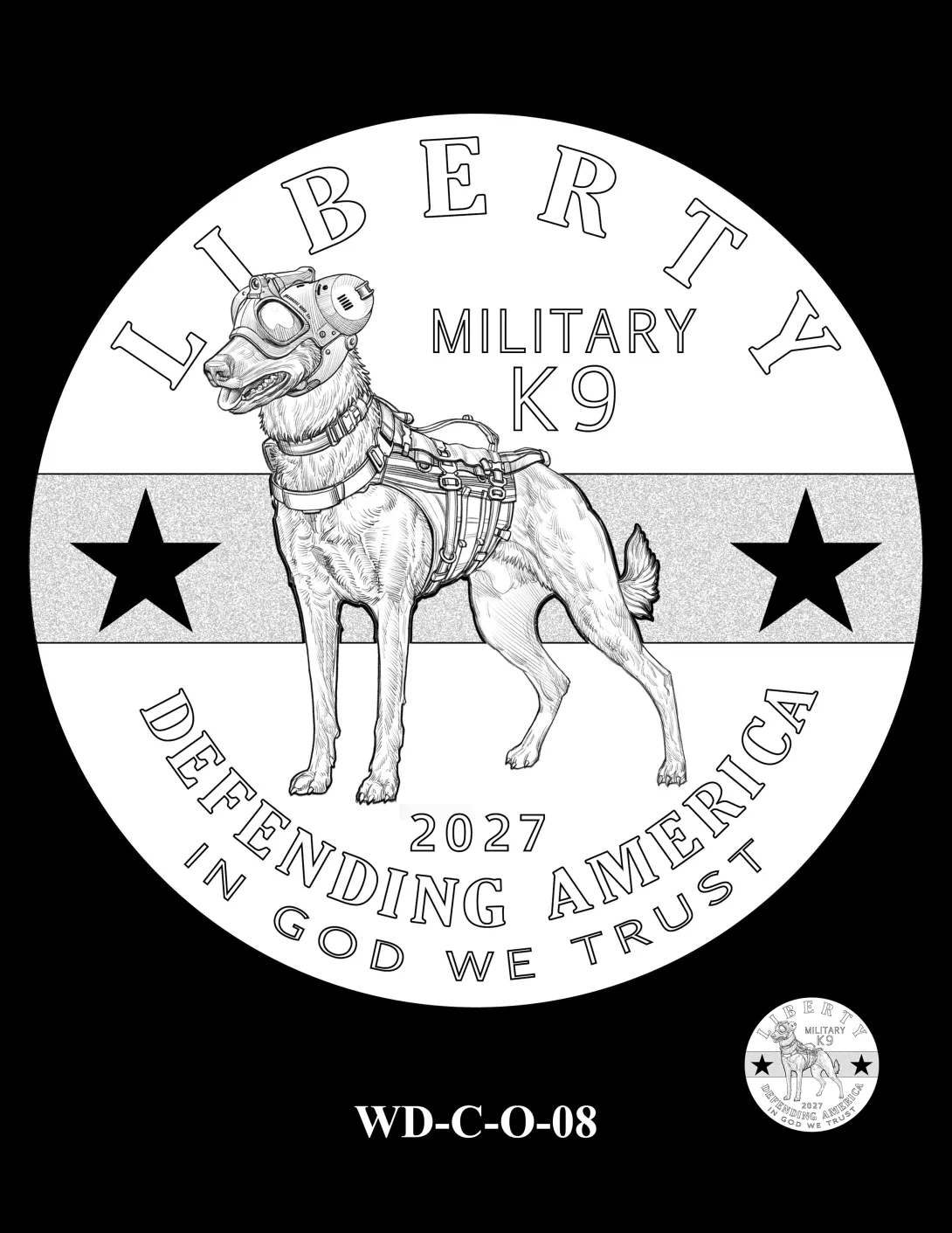 WD-C-O-08 -- 2027 Working Dog Commemorative Coin Program