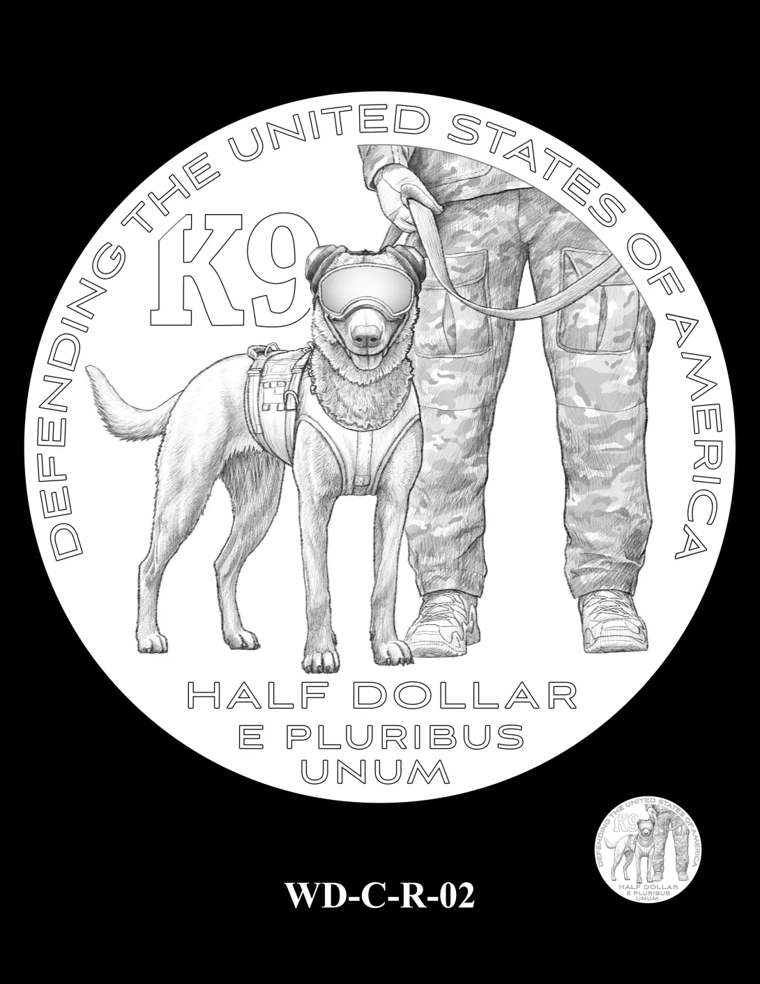 WD-C-R-02 -- 2027 Working Dog Commemorative Coin Program
