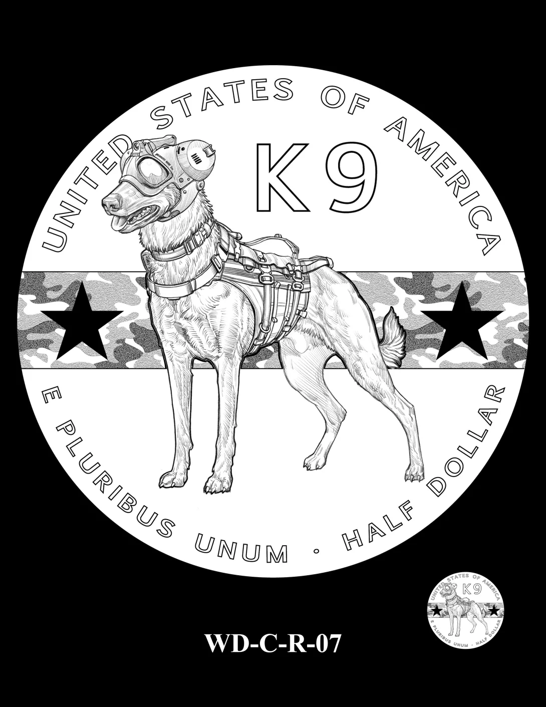 WD-C-R-07 -- 2027 Working Dog Commemorative Coin Program