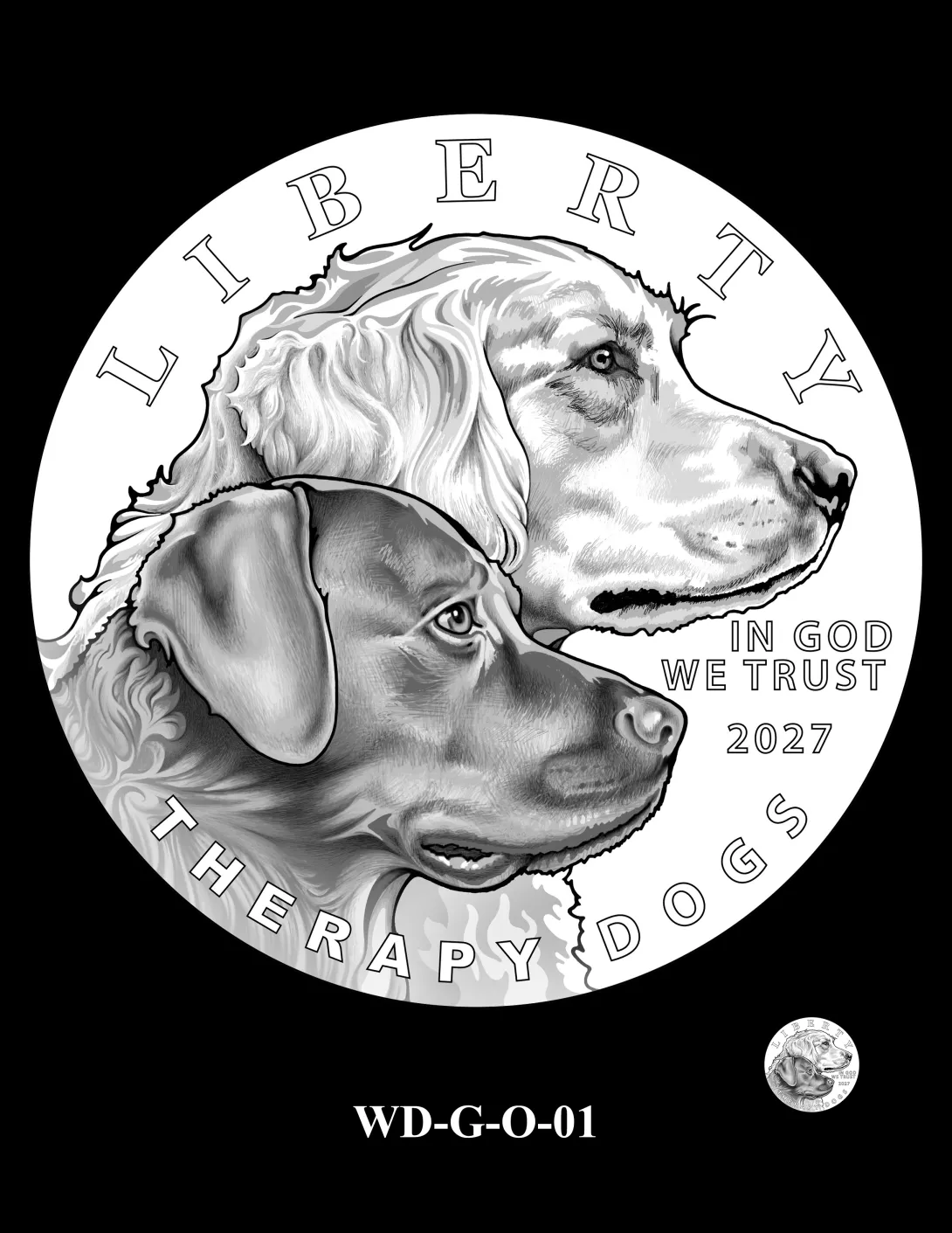 WD-G-O-01 -- 2027 Working Dog Commemorative Coin Program