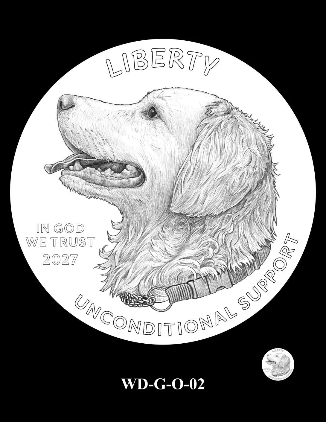 WD-G-O-02 -- 2027 Working Dog Commemorative Coin Program