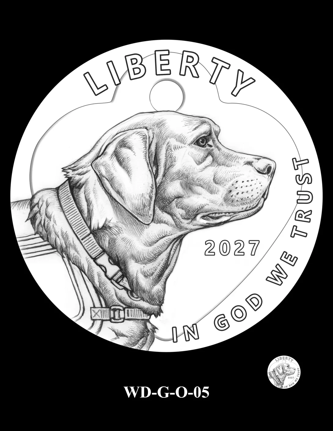 WD-G-O-05 -- 2027 Working Dog Commemorative Coin Program
