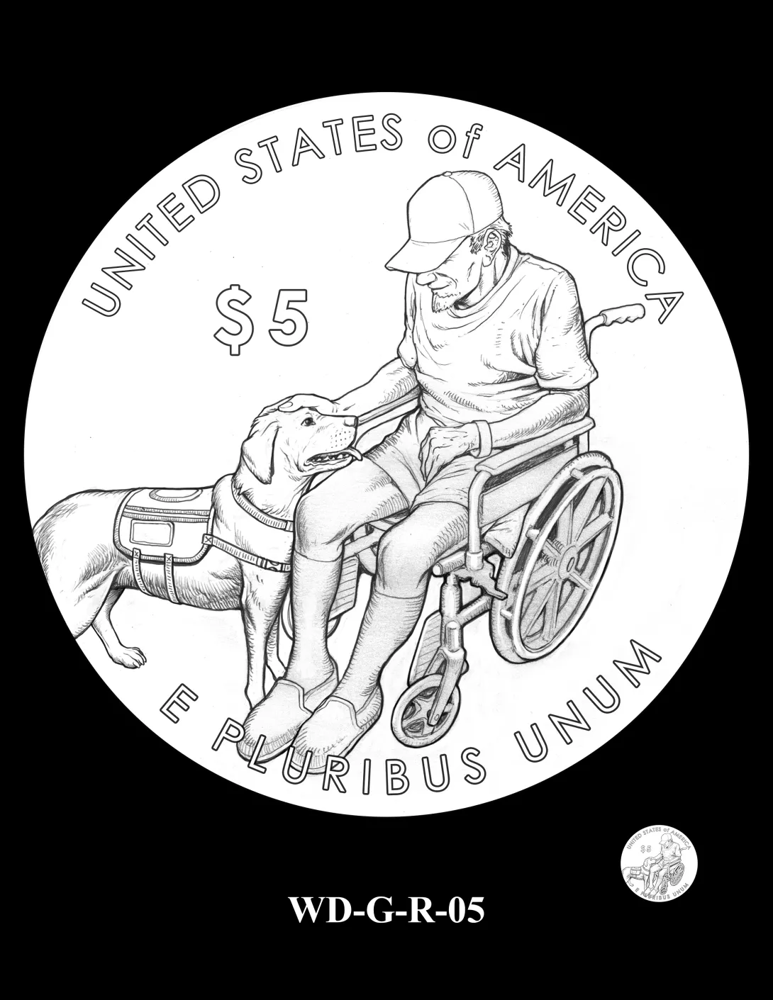 WD-G-R-05 -- 2027 Working Dog Commemorative Coin Program
