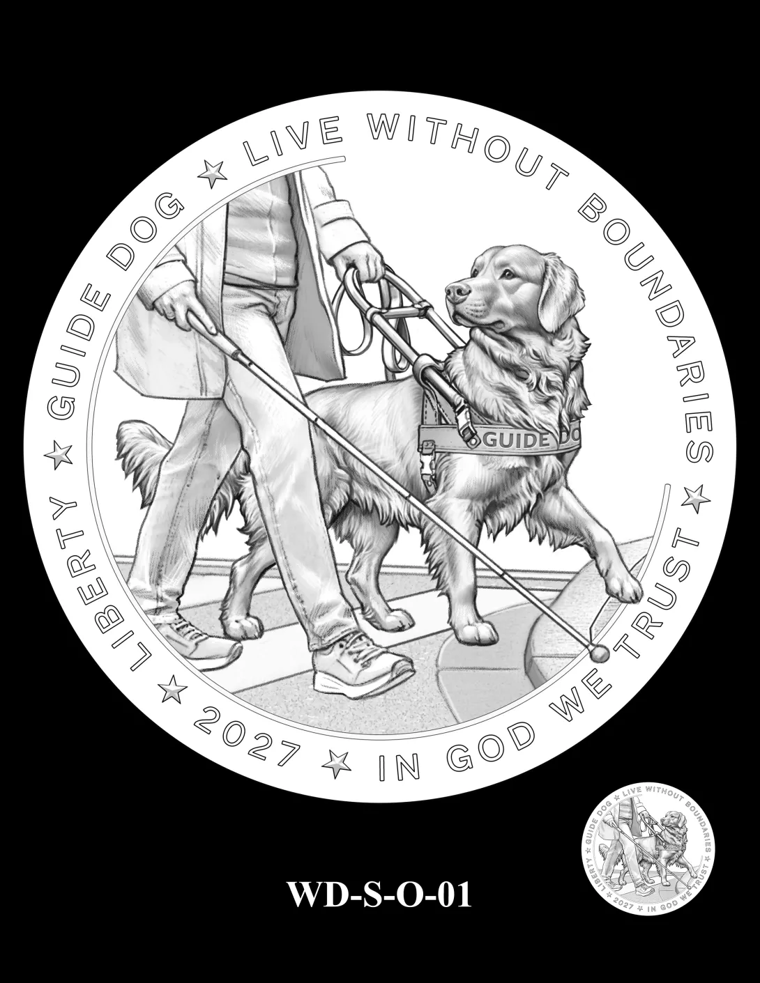 WD-S-O-01 -- 2027 Working Dog Commemorative Coin Program