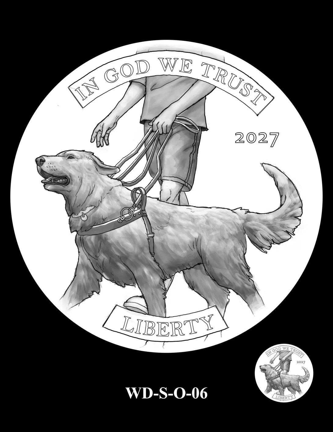 WD-S-O-06 -- 2027 Working Dog Commemorative Coin Program