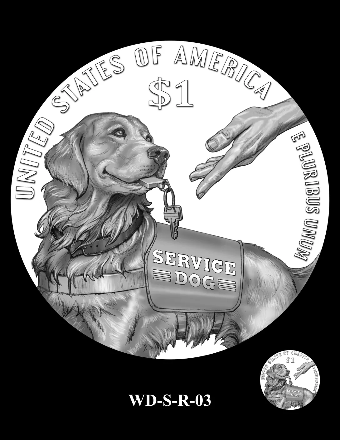 WD-S-R-03 -- 2027 Working Dog Commemorative Coin Program