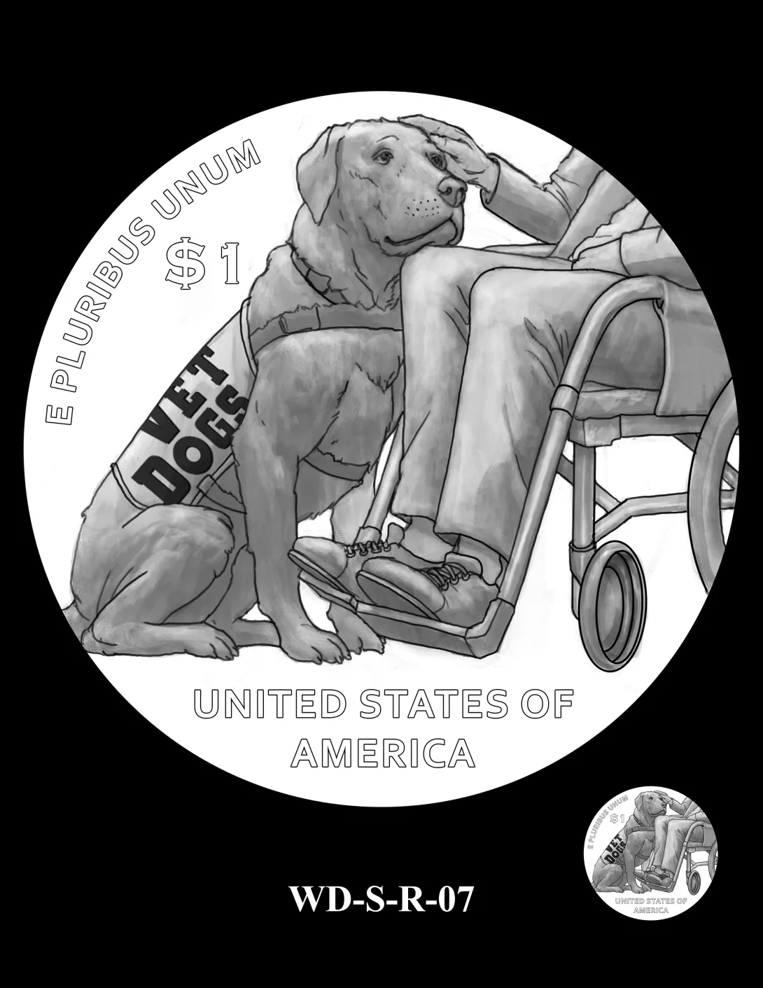 WD-S-R-07 -- 2027 Working Dog Commemorative Coin Program